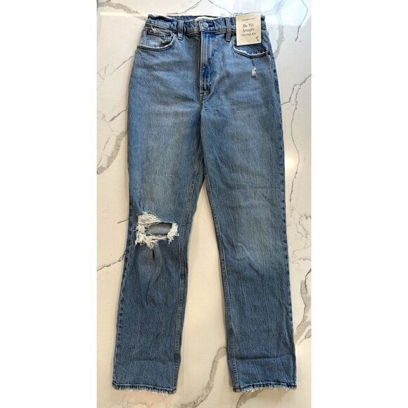 Abercrombie & Fitch NWT 90's Straight Ultra High-Rise Size 27 - Picture 1 of 5